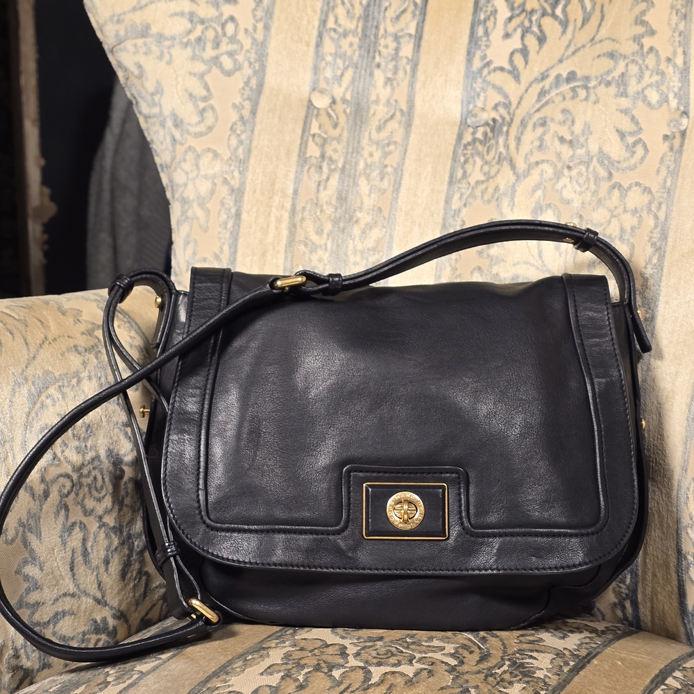 Marc Jacobs Black Leather Crossbody Bag